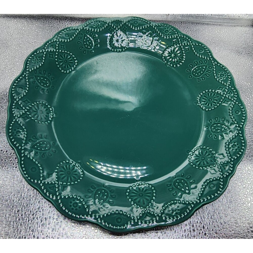 Pioneer Woman Teal Cowgirl Lace Dinner Plates (Set of 4) READ LISTING! - Picture 5 of 16